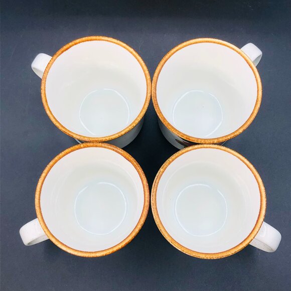 Vintage Mikasa Happy Holidays Ironstone Christmas Mugs - Set of 4 - Original Box - Picture 6 of 10